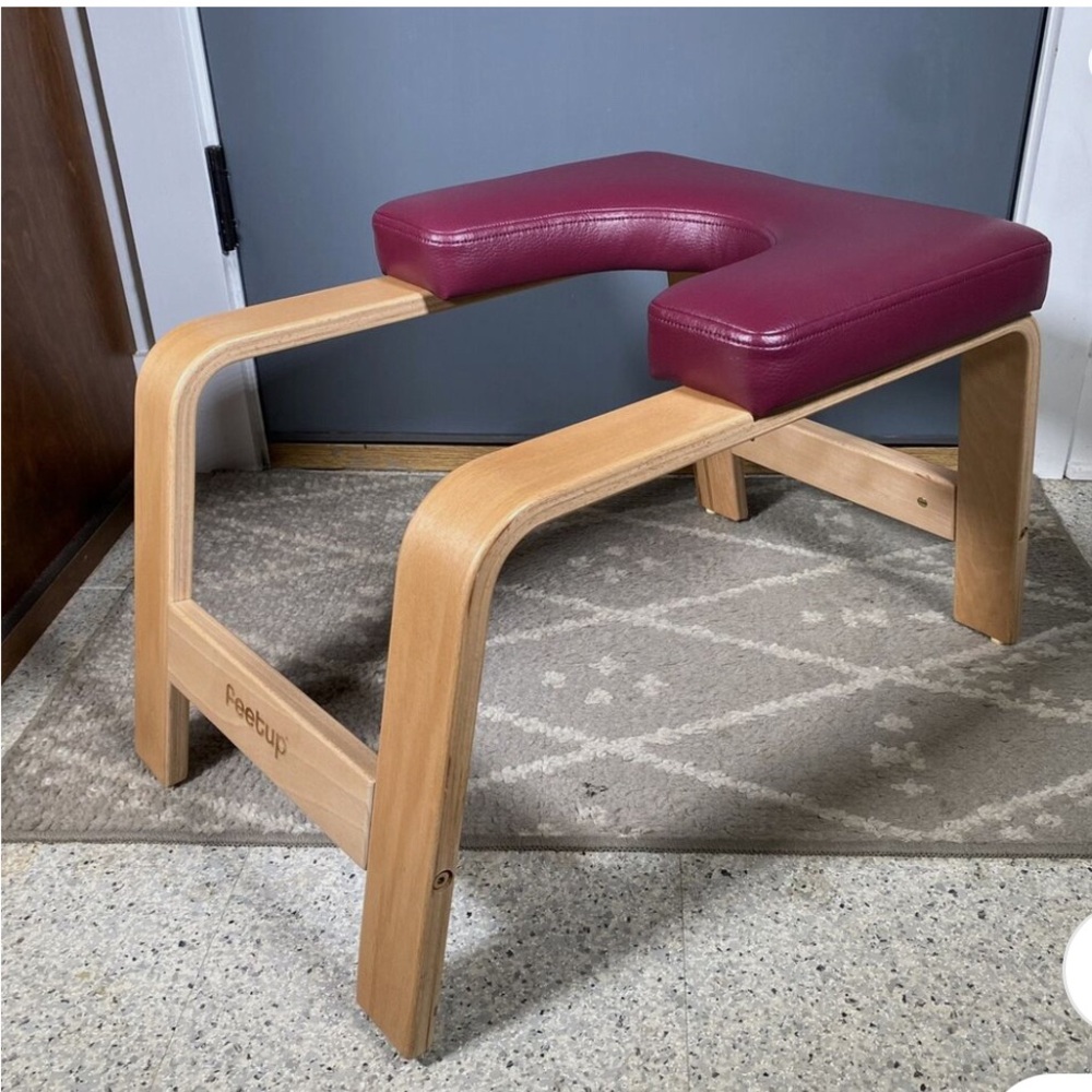 Feet up  Chair - Purple and Natural Wood